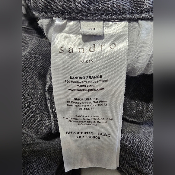 Sandro-Paris Men's Black Jeans 31" x 30" - Picture 10 of 11